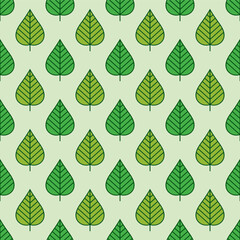 Wall Mural - leaves green natural pattern.