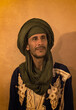 berber man with green turban, merzouga
