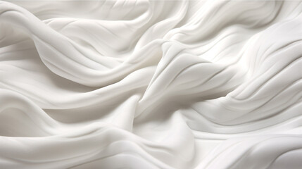 white fabric with waves and swirls. Generative Ai