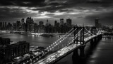 Fototapeta Nowy Jork - Brooklyn bridge. Breathtaking travel destination place. Generative AI