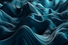 An Artistic, Indistinct Blue Pattern With Rippling Movement. Generative AI