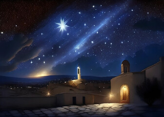 weihnachtsnacht von bethlehem, generative ai