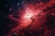 Vibrant red galaxy on a web design background perfect for digital marketing. Generative AI