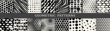 Seamless Geometric Halftone Pattern Set