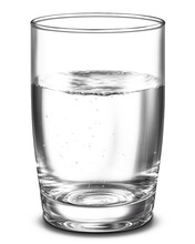 Glass Of Water Isolated On A Transparent Background