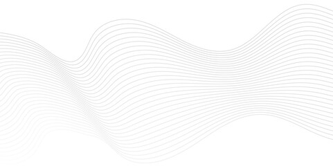 Abstract grey, white smooth element swoosh speed wave modern stream background. Abstract wavy background. Thin line on white. Abstract whtie wave lines pattern background.