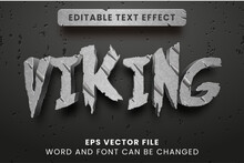 3d Viking Metal Nordic Style Vector Text Effect