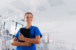 © Halfpoint - Portrait of young nurse in surgical department.