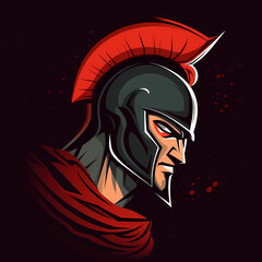 Wall Mural - Spartan Warrior Head Symbol