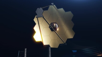 Wall Mural - James Webb Space Telescope in space. 