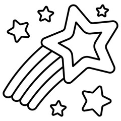 A premium download icon of falling star