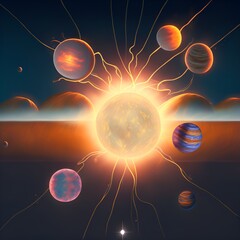 sun and planets, all planets and sun, sun consuming all planets