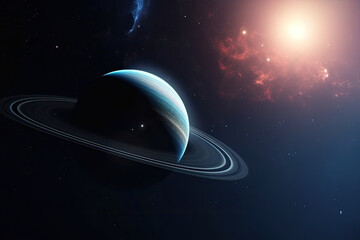 Wall Mural - unknown planet, view from space. deep space exploration. search for a planet to colonize. created wi