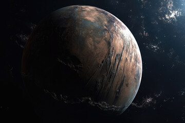 Wall Mural - unknown planet, view from space. deep space exploration. search for a planet to colonize. created wi