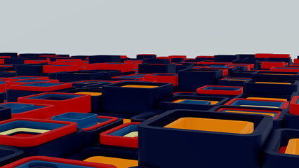 3d background abstract. Satisfying abstract animation.  Motion geometric cubes. 8k image.
