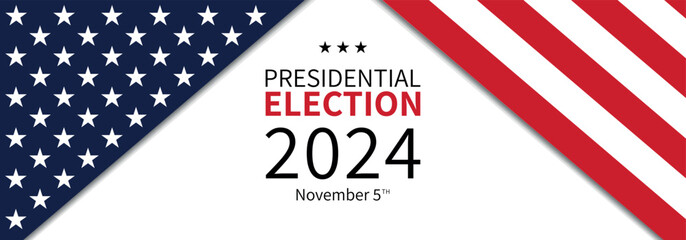 Wall Mural - USA election 2024 vector background