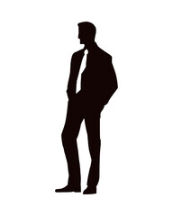 Poster - Silhouette of a successful businessman