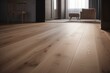 Light-colored hardwood floor in a room. Generative AI