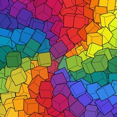 abstract vector background. geometric figures. color cubes. eps 10