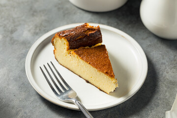 Canvas Print - Baked Burnt Basque Cheesecake