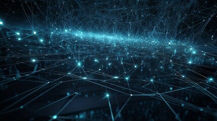 Poster - A Network Grid Fusion background. Generative ai
