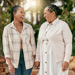 Poster - More than my mom, youre my whole world. Shot of a senior woman spending time with her daughter in their garden at home.