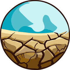 Wall Mural - Drought png graphic clipart design