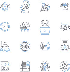 Fiscal endeavor line icons collection. Budget, Tax, Revenue, Expenditure, Debt, Deficit, Finance vector and linear illustration. Investment,Audit,Balanced outline signs set Generative AI