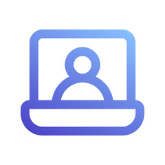 Canvas Print - online support gradient icon