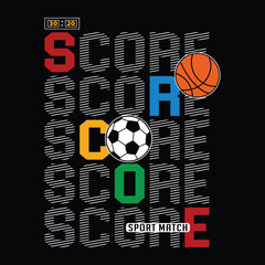 Wall Mural - score point, typography artwork vector illustration design graphic printing