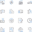 © michael broon - Profit pathway line icons collection. Revenue , Income , Sales , Marketing , Strategy , Planning , Growth vector and linear illustration. Optimization ,Efficiency ,Performance outline Generative AI