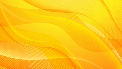 Orange creative wave business banner background
