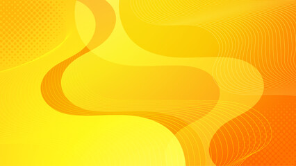 Abstract modern orange gradient waves overlap background with copy space for text. Minimal concept. Vector illustration