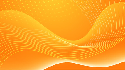 Wall Mural - Abstract modern orange gradient waves overlap background with copy space for text. Minimal concept. Vector illustration