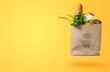 © BillionPhotos.com - Paper grocery bag with groceries, delivering concept