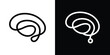 logo brain line simple abstract icon vector illustration
