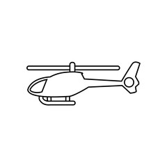Wall Mural - Helicopter vector icon. aircraft illustration sign. fly symbol. airline logo isolated on white background.