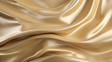 Wall Mural - gold silk silky satin fabric elegant extravagant luxury wavy shiny luxurious shine drapery background wallpaper seamless abstract showcase backdrop artistic design presentation material texture