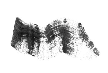 Wall Mural - abstract vector paint smear. hand drawn design element. black ink brushstroke on white background.