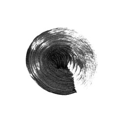 Wall Mural - abstract vector paint smear. hand drawn design element. black ink brushstroke on white background.