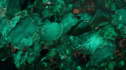 Poster - Emerald Jade Texture with Luminous Enhancements. Generative ai