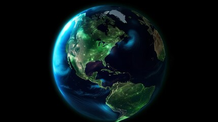 Wall Mural - earth turning on itself with earth image courtesy. generative ai