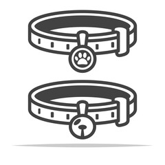 Poster - Dog and cat collar icon transparent vector isolated