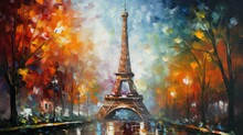 Aesthetic Watercolor Art Of The Eiffel Tower: A Generative AI-Produced Masterpiece