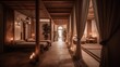 © jambulart - A Tropical Paradise: Generative AI-Generated Views of Exterior and Interior Design of a Pool Villa Spa Resort