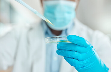 Wall Mural - we run as many tests as possible. cropped shot of an unrecognisable scientist holding a petri dish a