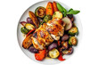 © Anastasiia - Grilled Chicken With Roasted Vegetables. Lactose-Free Food On Isolated Transparent Background, Png. Generative AI