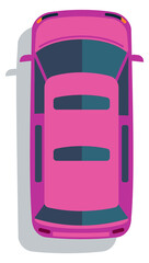 Wall Mural - Suv cartoon icon. Top view city transport