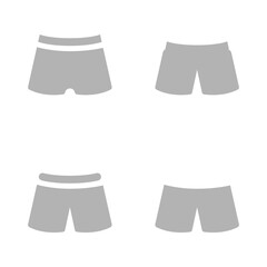 shorts icon on a white background, vector illustration