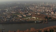 Aerial Shot Over Royal Hospital Chelsea Grounds London